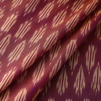 Maroon - Mercerised Cotton Pochampally Ikat Fabric 12