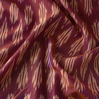 Maroon - Mercerised Cotton Pochampally Ikat Fabric 12