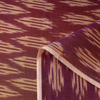 Maroon - Mercerised Cotton Pochampally Ikat Fabric 12