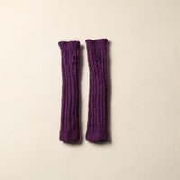 Purple - Kumaun Hand Knitted Woolen Hand Warmer 117