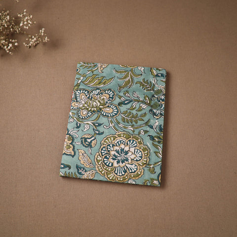 Green - Handmade Paper Notebook in Floral Cover (9 x 7 in) 152
