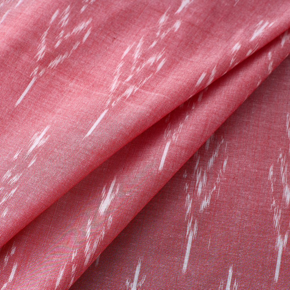 Pink - Mercerised Cotton Pochampally Ikat Fabric 14