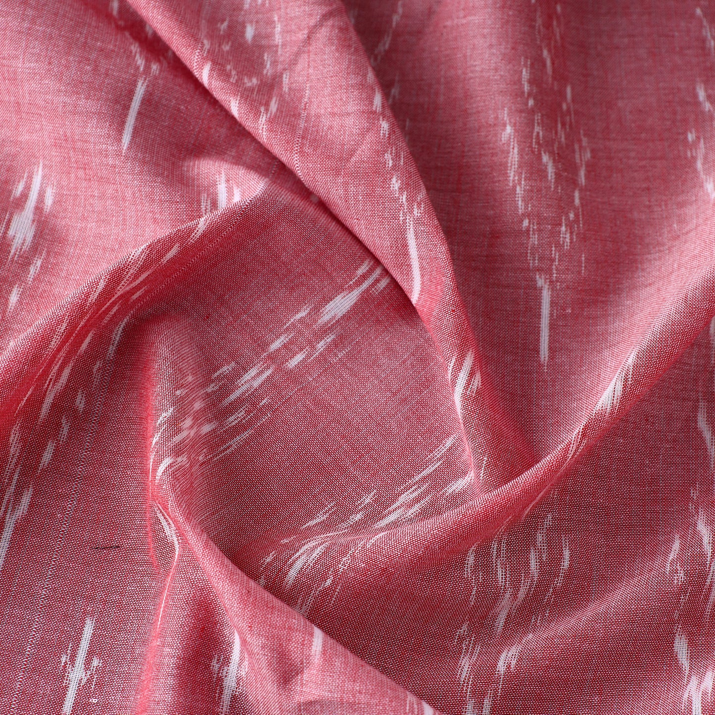 Pink - Mercerised Cotton Pochampally Ikat Fabric 14