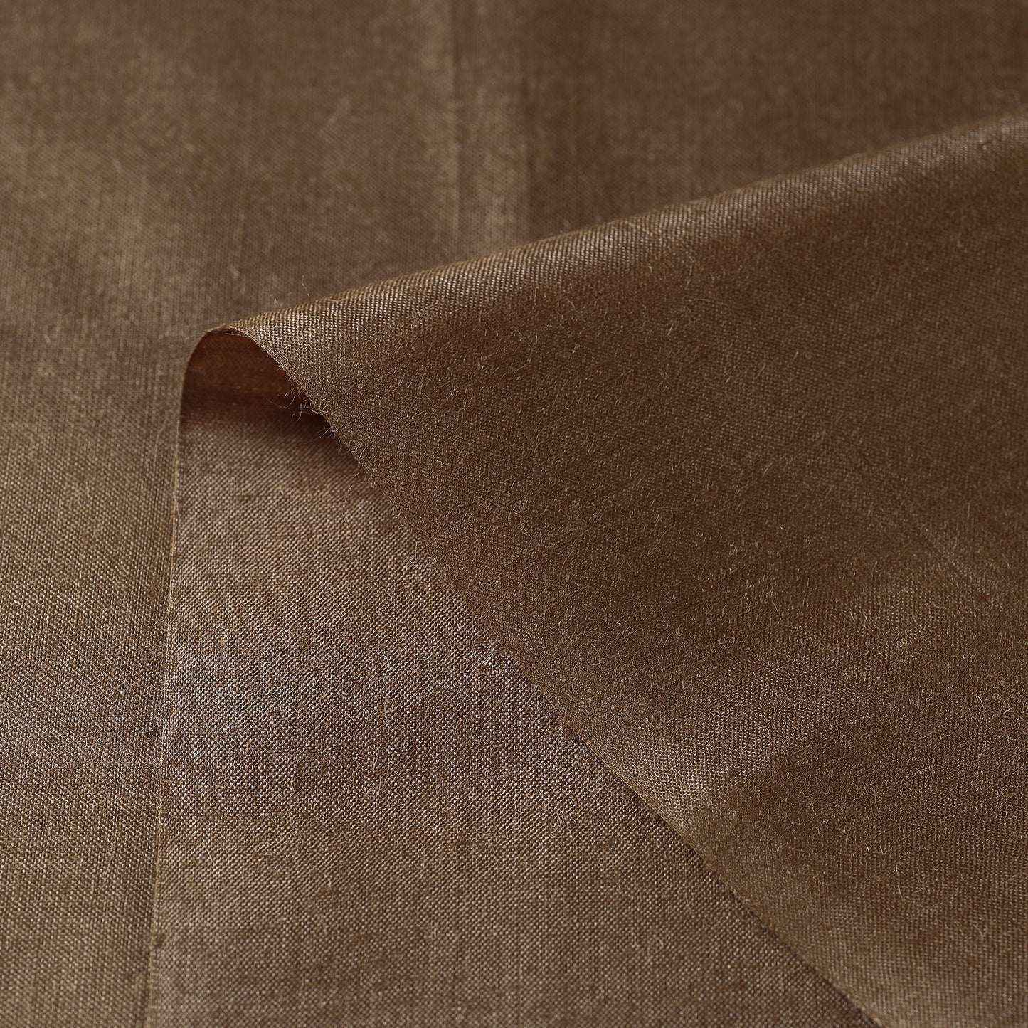 Brown - Vidarbha Tussar Muga Silk Handloom Fabric