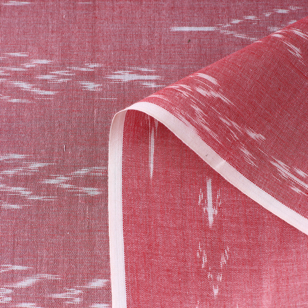 Pink - Mercerised Cotton Pochampally Ikat Fabric 14