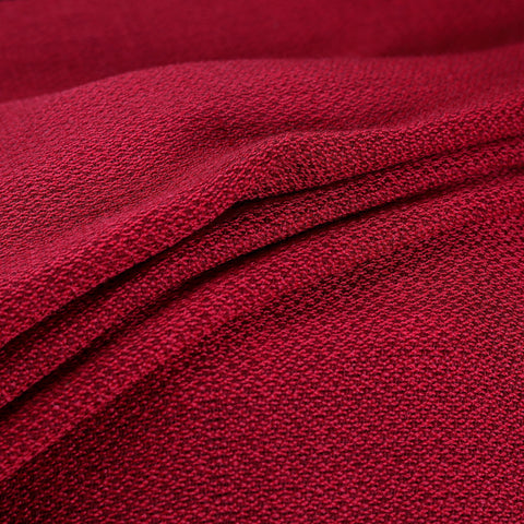 Red - Kumaun Handwoven Pure Merino Woolen Fabric 08