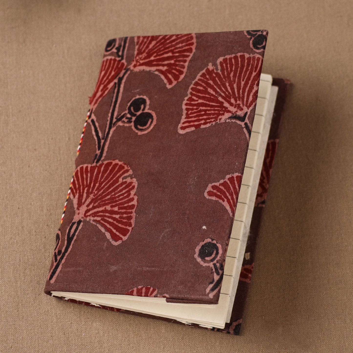Handmade Paper Notebook in Ajrakh Cover (5 x 3.5 in) 01
