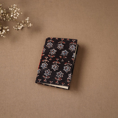 Black - Handmade Paper Notebook in Ajrakh Cover (5 x 3.5 in) 02
