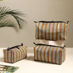 Handmade Cotton Toiletry Bags (Set of 3) 134