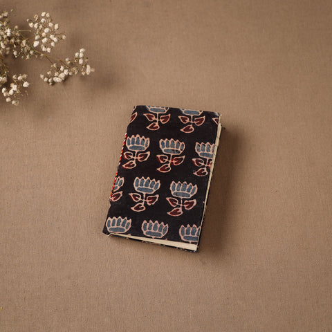 Black - Handmade Paper Notebook in Ajrakh Cover (5 x 3.5 in) 03