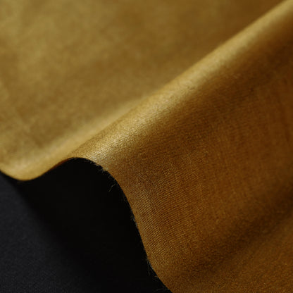Yellow - Vidarbha Tussar Muga Silk Handloom Fabric