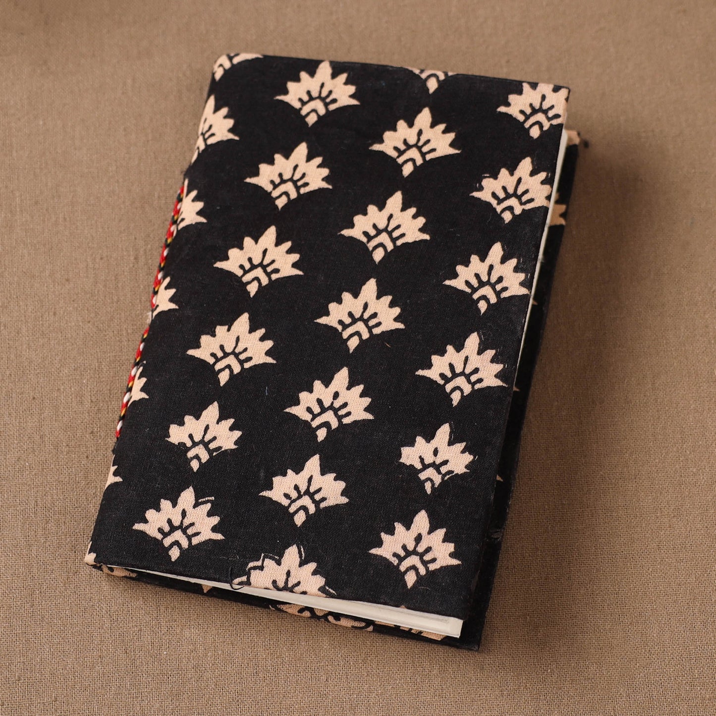 Handmade Paper Notebook in Ajrakh Cover (5 x 3.5 in) 04