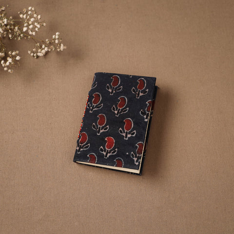 Black - Handmade Paper Notebook in Ajrakh Cover (5 x 3.5 in) 05
