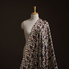 Multicolor - Ajrakh Hand Block Print Natural Dyed Modal Silk Fabric 17