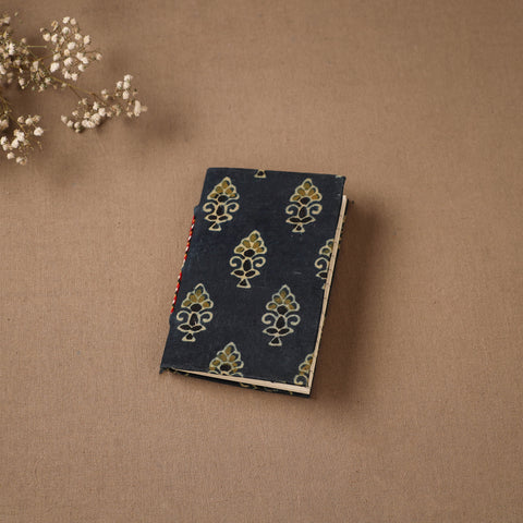 Black - Handmade Paper Notebook in Ajrakh Cover (5 x 3.5 in) 06