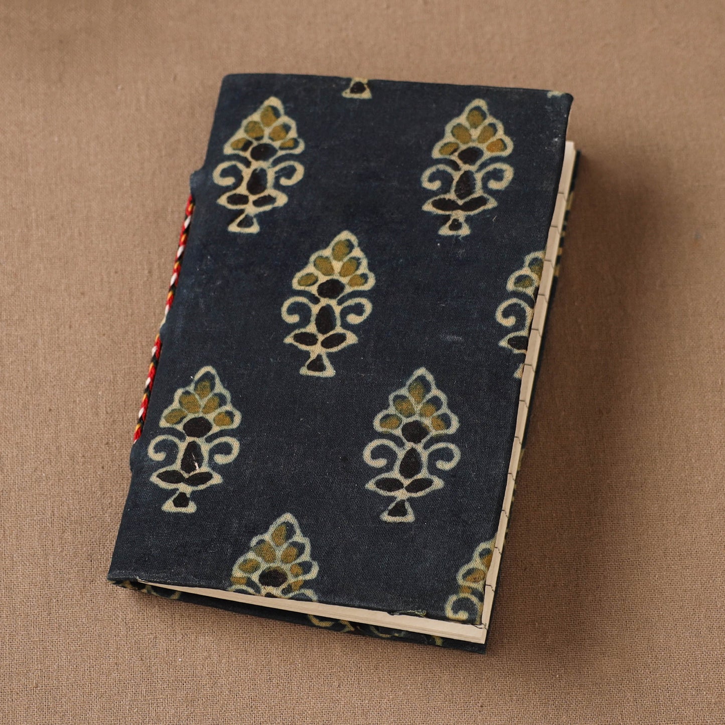 Handmade Paper Notebook in Ajrakh Cover (5 x 3.5 in) 06