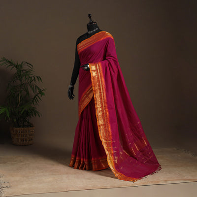 Pink - kandangi chettinad cotton saree with border 117