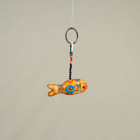 Yellow Traditional Handmade Fish Doll Keychain