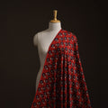 Red - Ajrakh Hand Block Print Natural Dyed Modal Silk Fabric 22