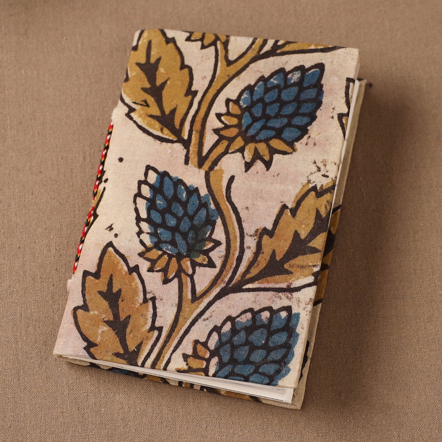 Handmade Paper Notebook in Ajrakh Cover (5 x 3.5 in) 08