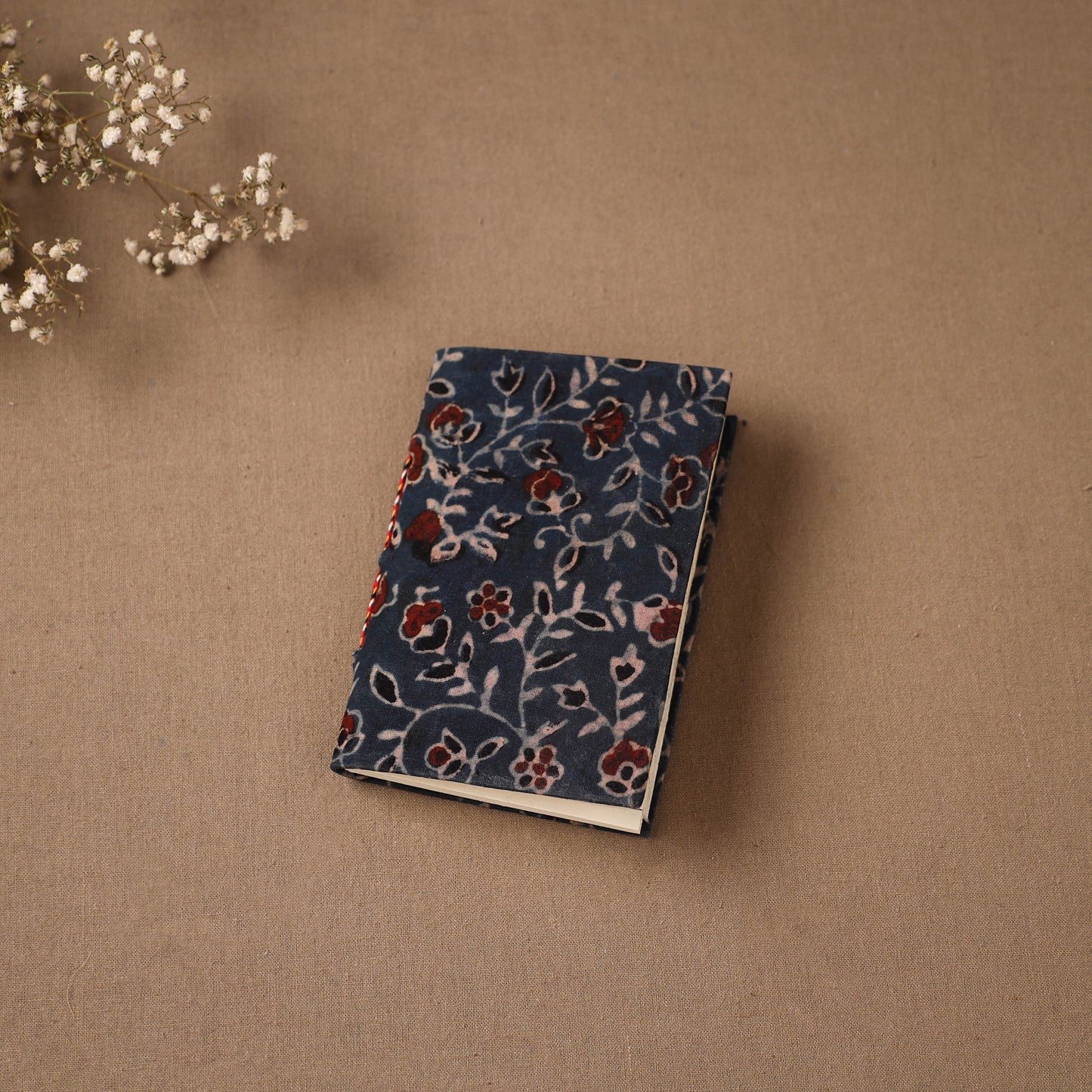 Handmade Paper Notebook in Ajrakh Cover (5 x 3.5 in) 10