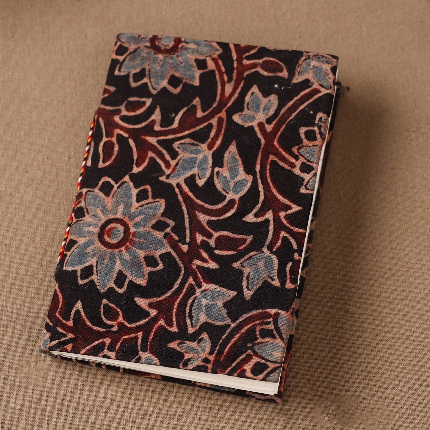 Handmade Paper Notebook in Ajrakh Cover (5 x 3.5 in) 11