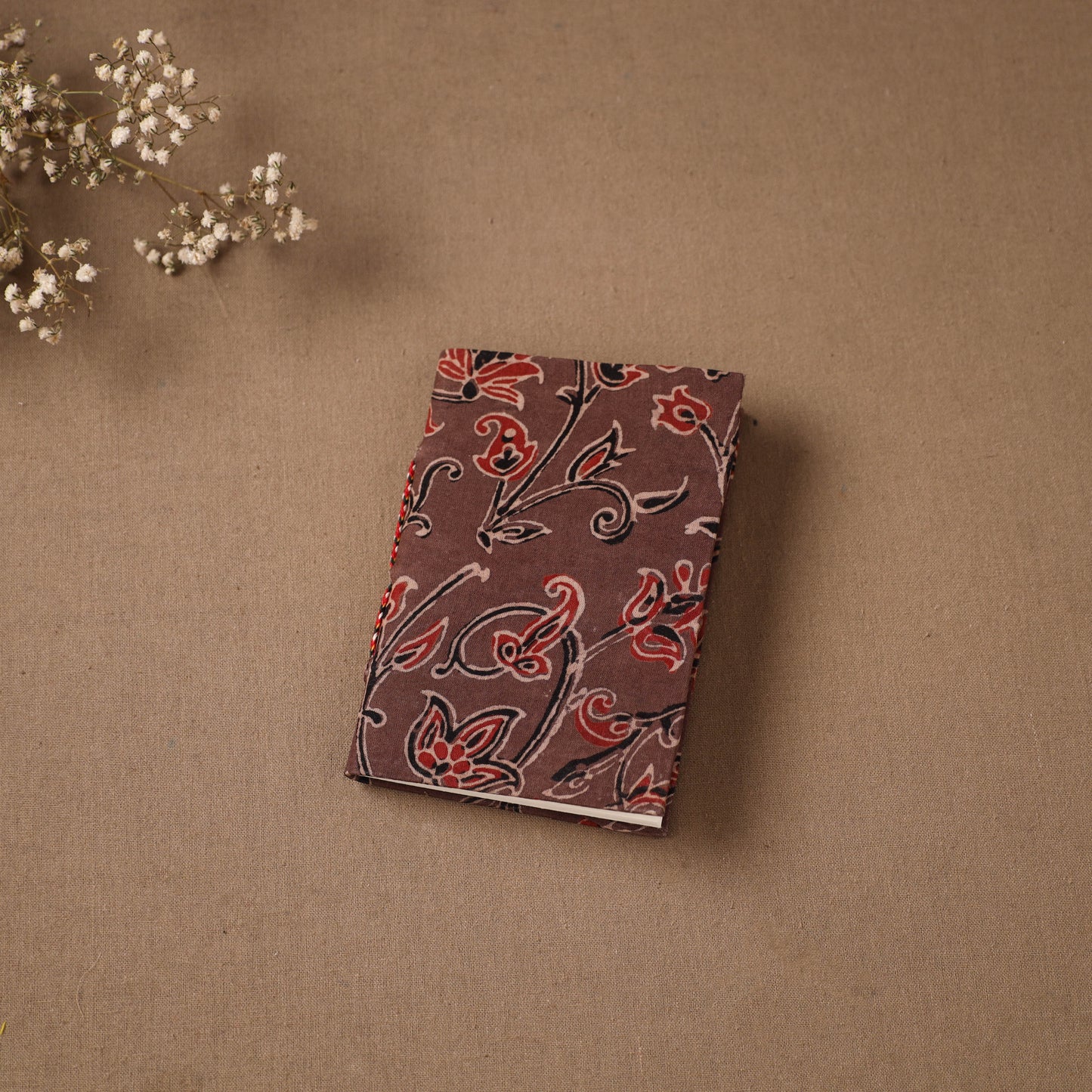 Handmade Paper Notebook in Ajrakh Cover (5 x 3.5 in) 12