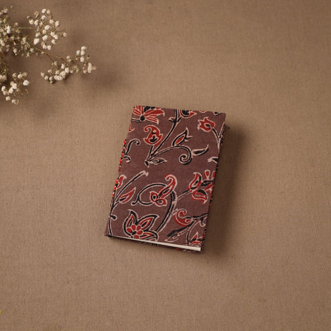 Brown - Handmade Paper Notebook in Ajrakh Cover (5 x 3.5 in) 12