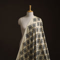 Beige - Ajrakh Hand Block Print Natural Dyed Modal Silk Fabric 27