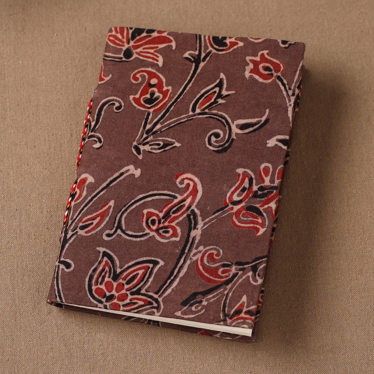 Handmade Paper Notebook in Ajrakh Cover (5 x 3.5 in) 12
