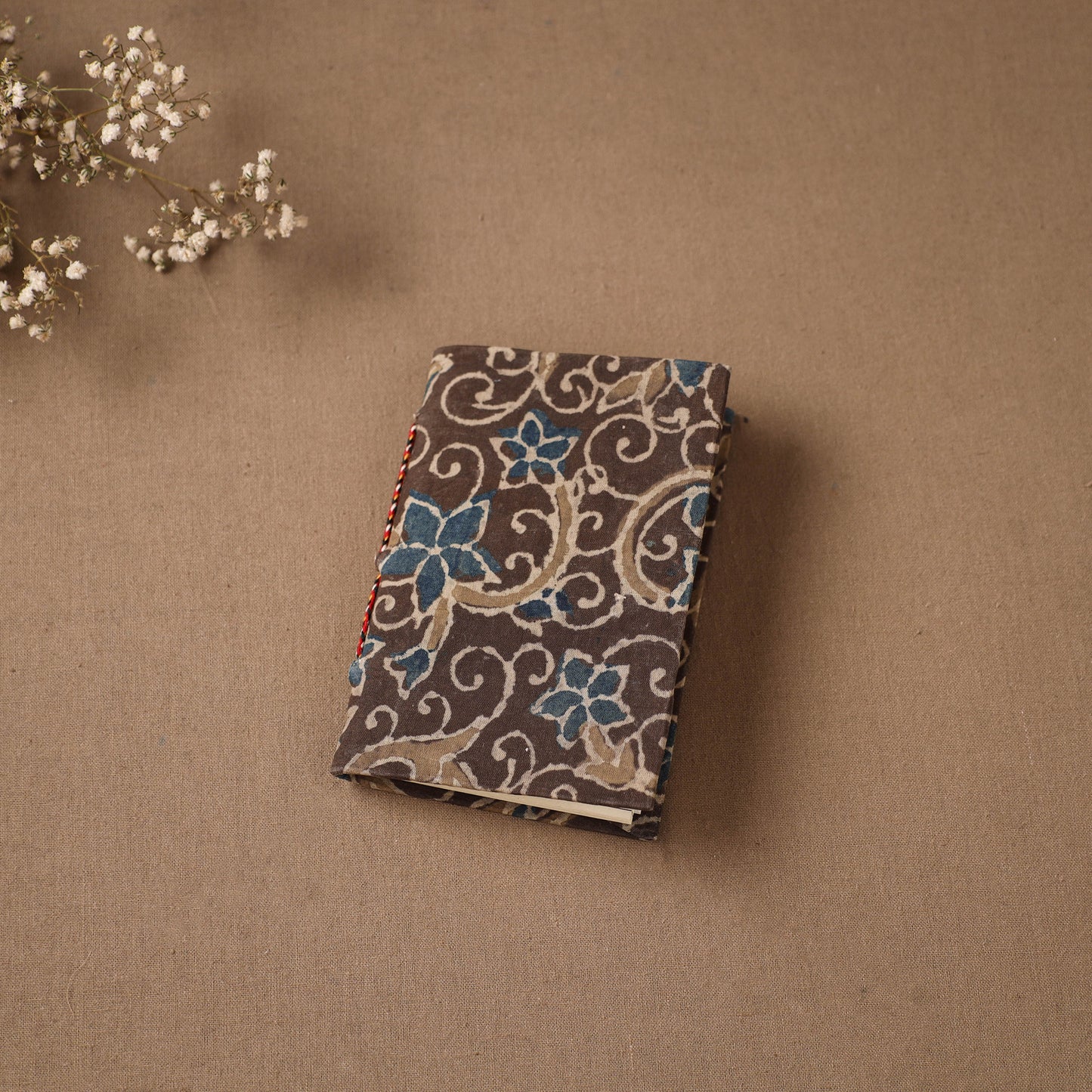 Handmade Paper Notebook in Ajrakh Cover (5 x 3.5 in) 13