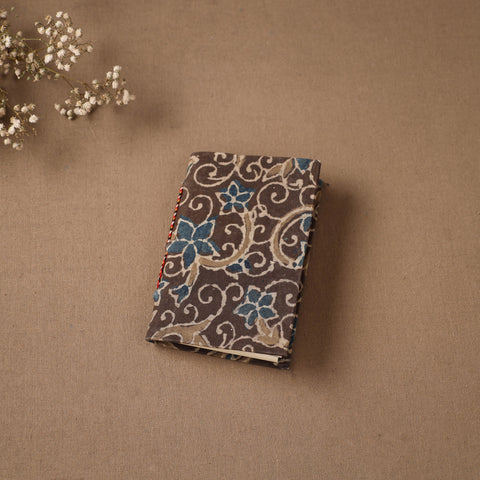 Brown - Handmade Paper Notebook in Ajrakh Cover (5 x 3.5 in) 13