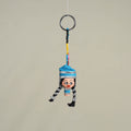 Blue Traditional Handmade Rajasthani Doll Face Keychain