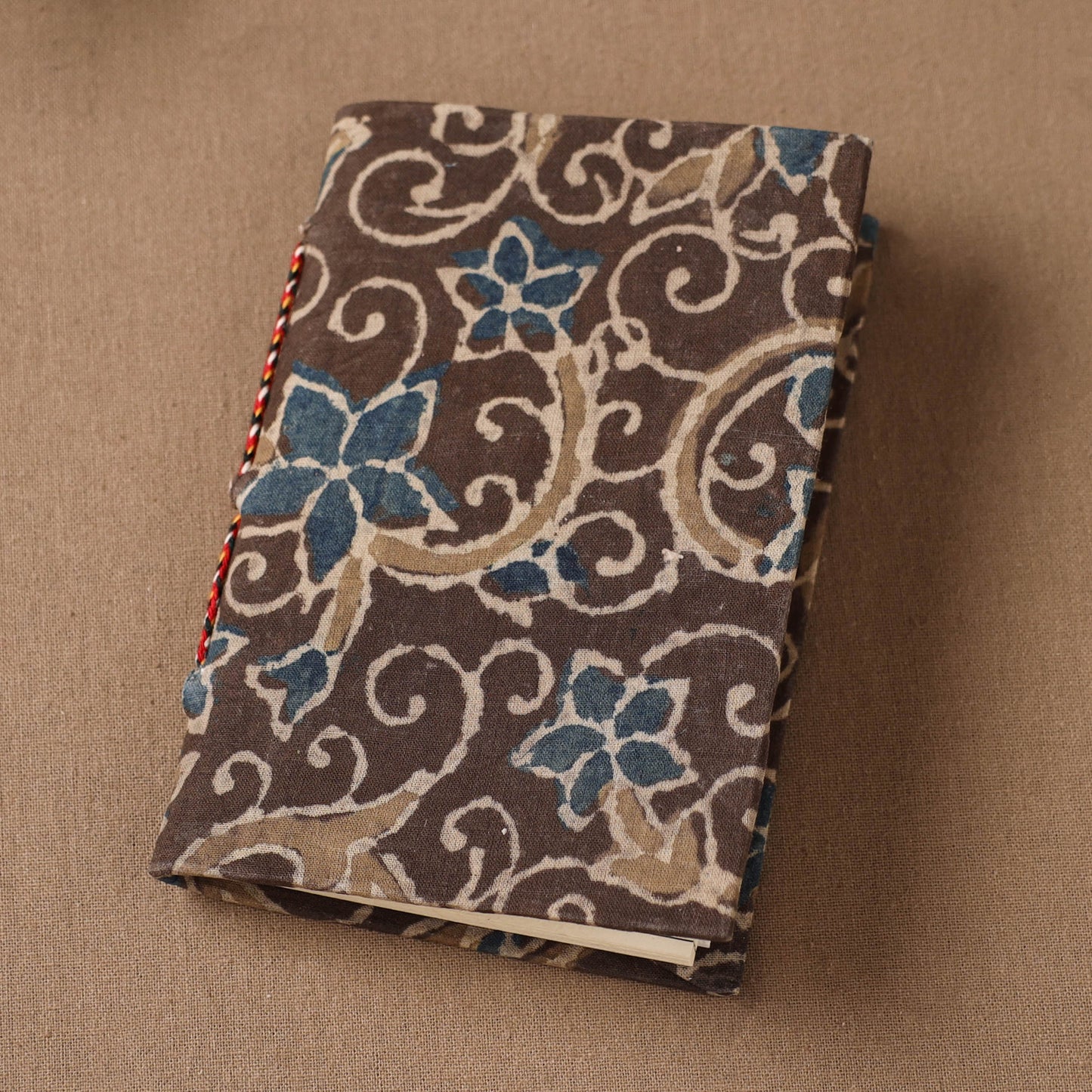 Handmade Paper Notebook in Ajrakh Cover (5 x 3.5 in) 13