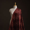 Red - Ajrakh Hand Block Print Natural Dyed Modal Silk Fabric 28
