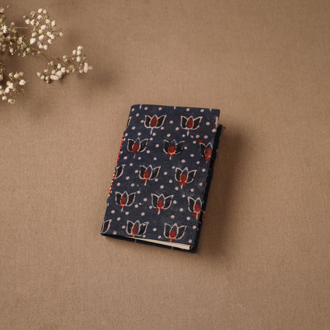 Blue - Handmade Paper Notebook in Ajrakh Cover (5 x 3.5 in) 14
