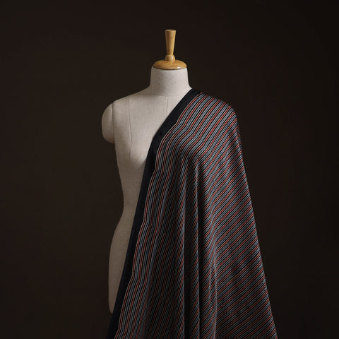 Multicolor - Ajrakh Hand Block Print Natural Dyed Modal Silk Fabric 30