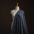 Blue - Ajrakh Hand Block Print Natural Dyed Modal Silk Fabric 31