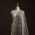 Beige - Ajrakh Hand Block Print Natural Dyed Modal Silk Fabric 32