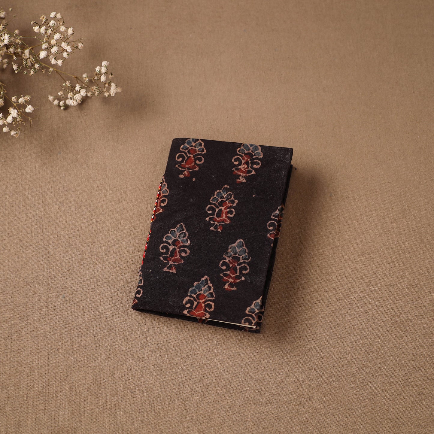 Handmade Paper Notebook in Ajrakh Cover (5 x 3.5 in) 16
