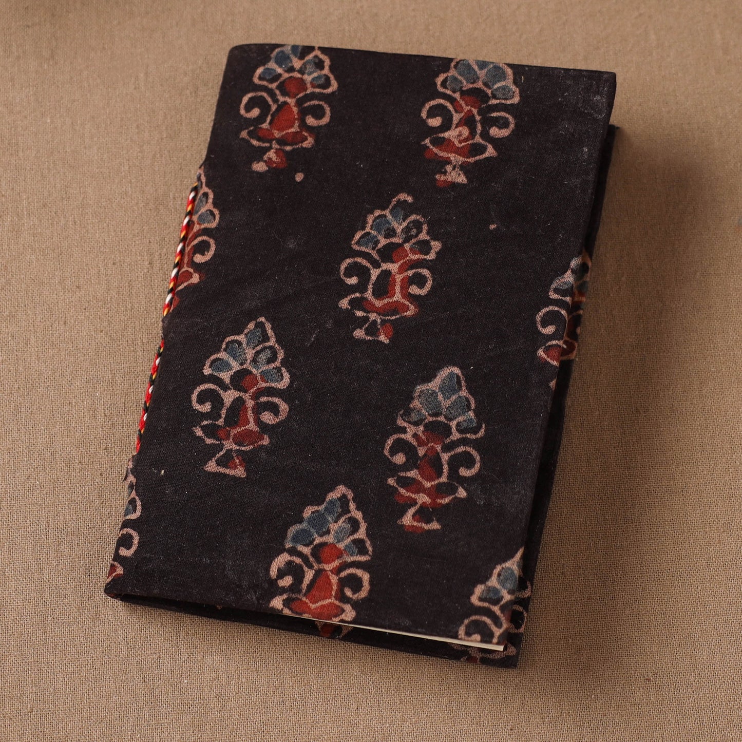 Handmade Paper Notebook in Ajrakh Cover (5 x 3.5 in) 16