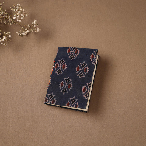 Blue - Handmade Paper Notebook in Ajrakh Cover (5 x 3.5 in) 17