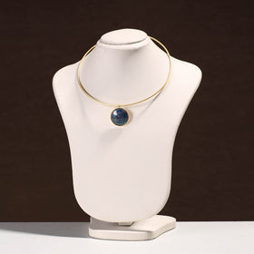  Handcrafted Brass Hasli Necklace with Meenakari Pendant 