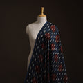 Blue - Ajrakh Hand Block Print Natural Dyed Modal Silk Fabric 37