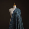 Blue - Ajrakh Hand Block Print Natural Dyed Modal Silk Fabric 45