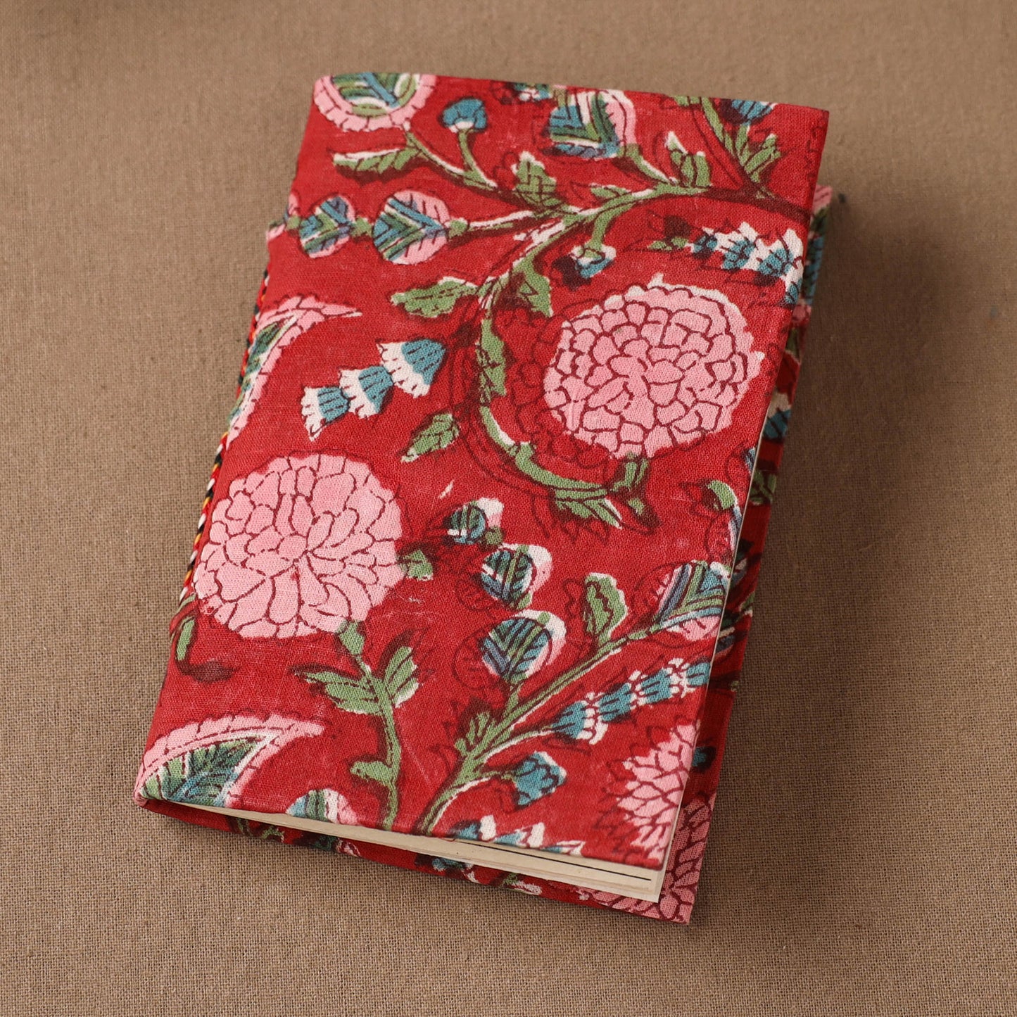 Handmade Paper Notebook in Floral Cover (5 x 3.5 in) 89