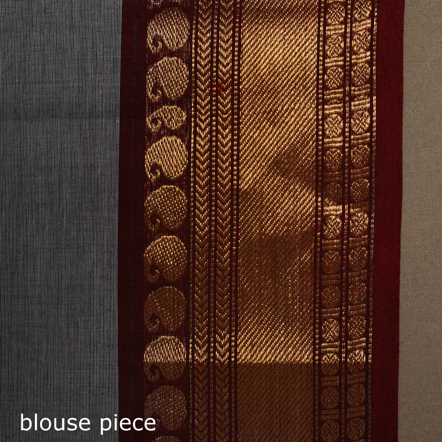 Grey - kandangi buti chettinad cotton saree with border 03