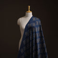 Blue - Ajrakh Hand Block Print Natural Dyed Modal Silk Fabric 48