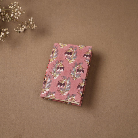 Pink - Handmade Paper Notebook in Floral Cover (5 x 3.5 in) 94