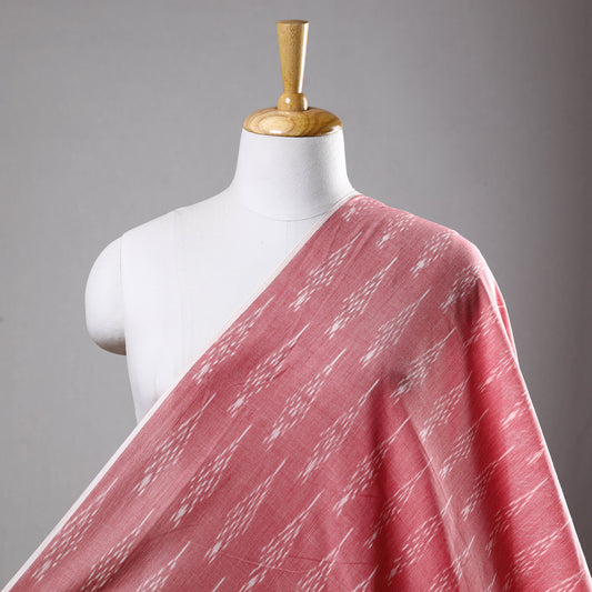 Pink - Mercerised Cotton Pochampally Ikat Fabric 14